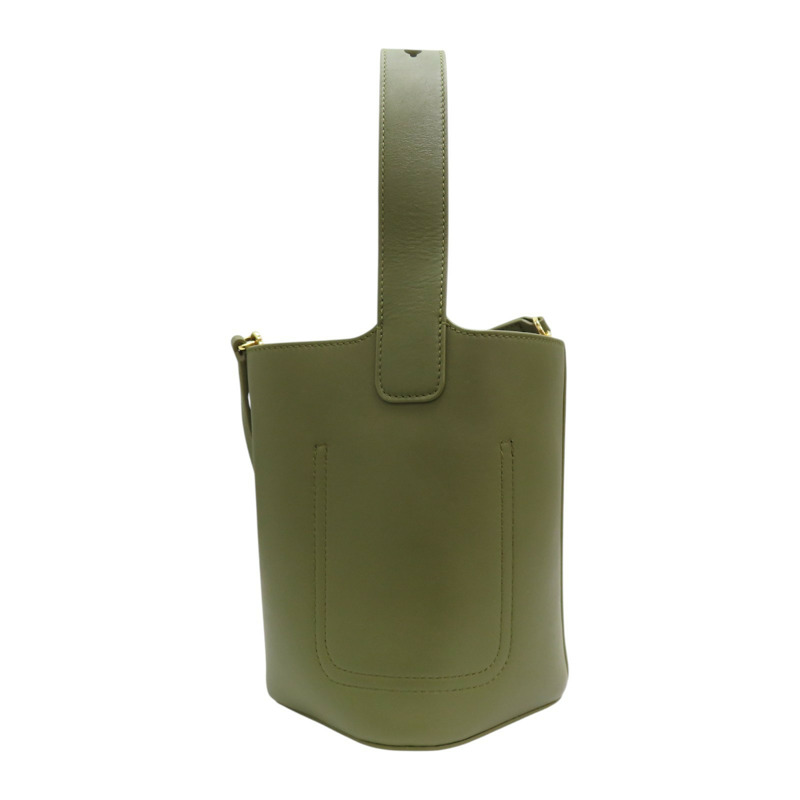 綠色 牛皮 Pebble Mini 肩背包-1