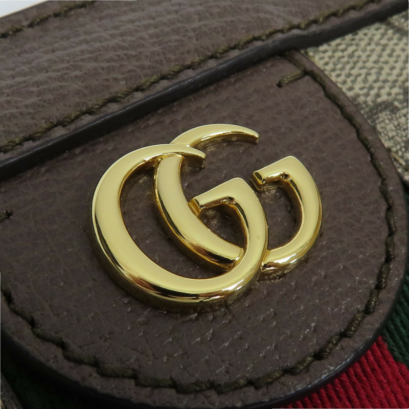 棕色 帆布 Ophidia金鏈 肩背包 503877-6