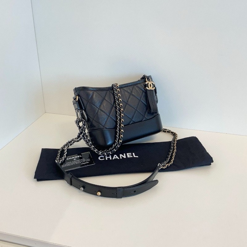 Chanel 黑金流浪包 小號-0