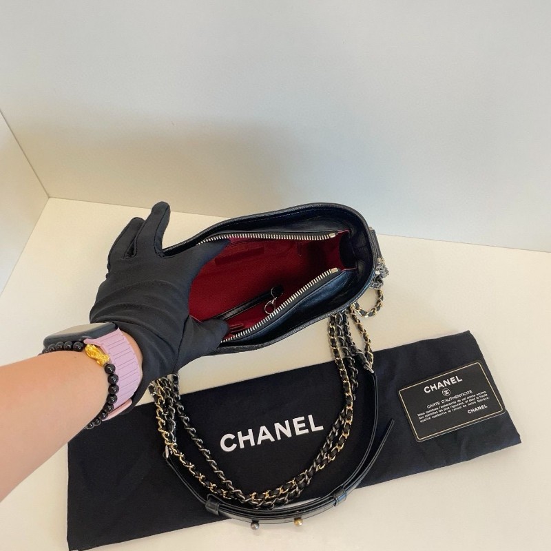 Chanel 黑金流浪包 小號-5