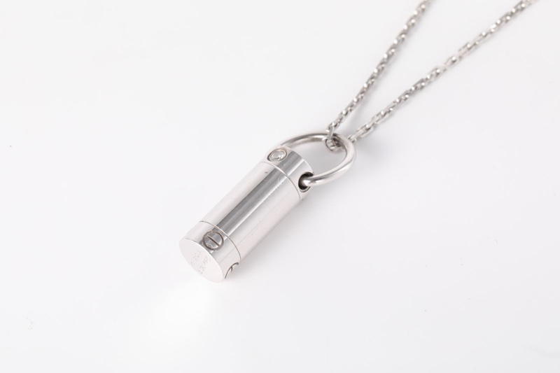 CARTIER(卡地亞)  18K白金 鑽石 白金 LOVE系列 斯巴達螺絲吊墜項鏈 18K-2