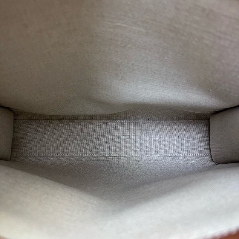 Celine Cabas 小號米色拼棕色帆布拼皮托特包tote肩背包-5