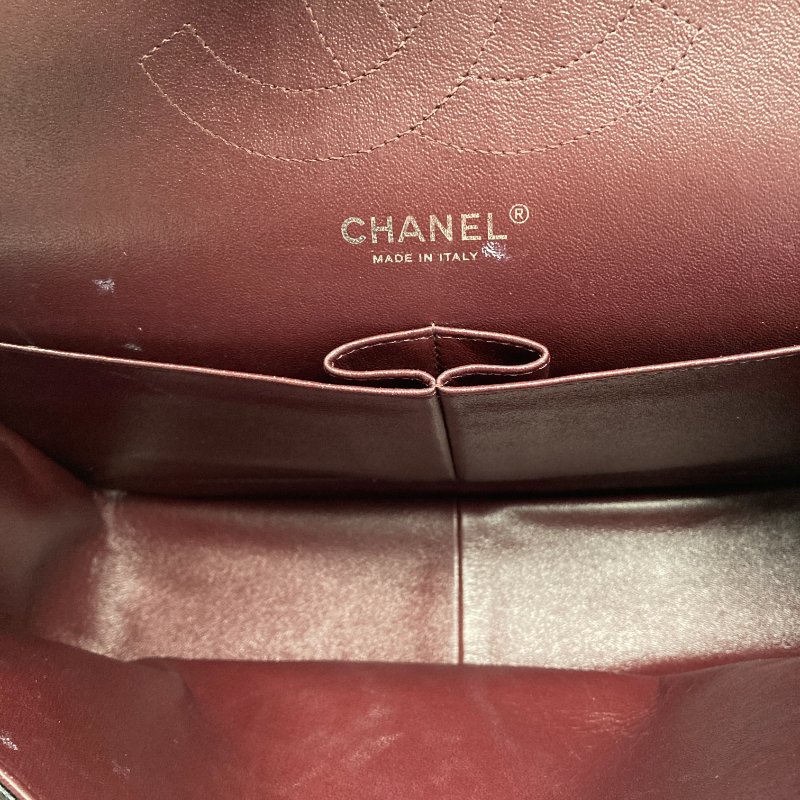 CHANEL 香奈兒 CHANEL CF30 Jumbo 雙翻蓋 荔枝牛皮 肩背包 黑色 銀釦-8