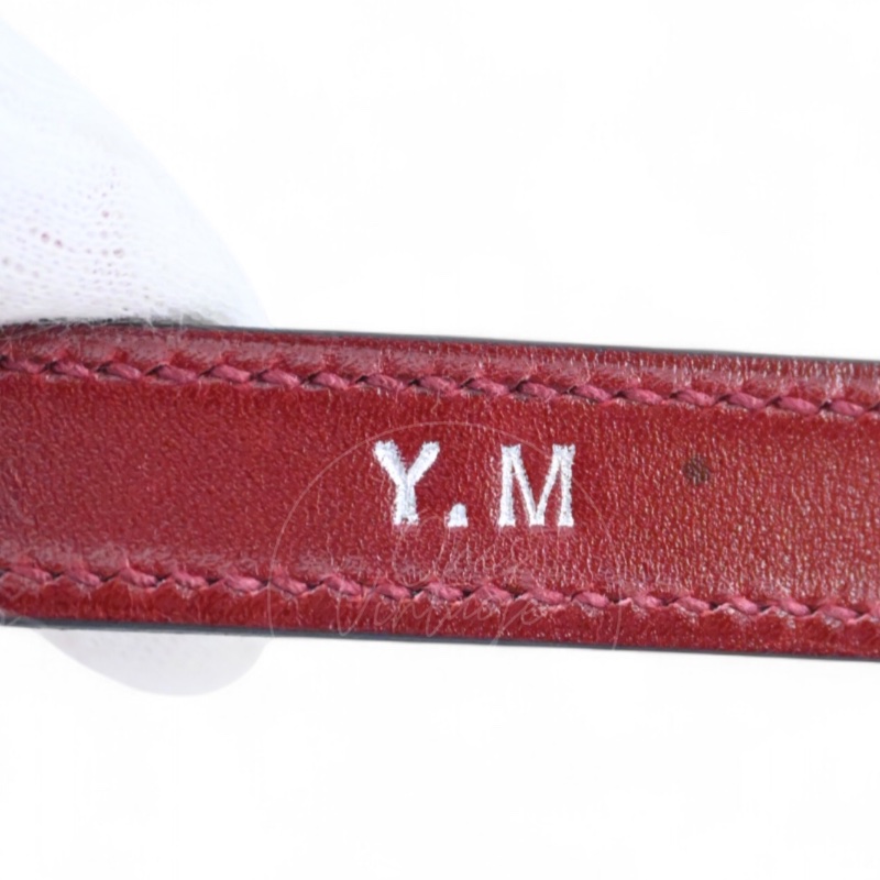 [PRE-OWNED] HERMES KELLY CUT LONGUE CLUTCH ROUGE H BOX PHW STAMP SQUARE J-16