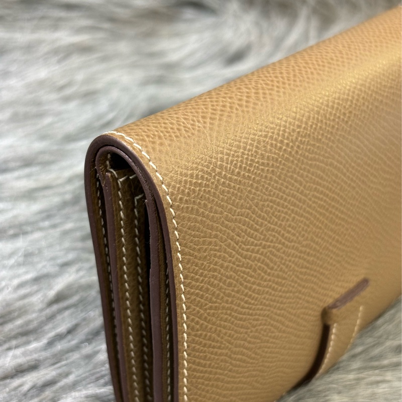 HERMES H Bearn epsom 灰色 銀釦 零錢包 短夾 錢包 信用卡夾 名片夾 皮夾 美品-10