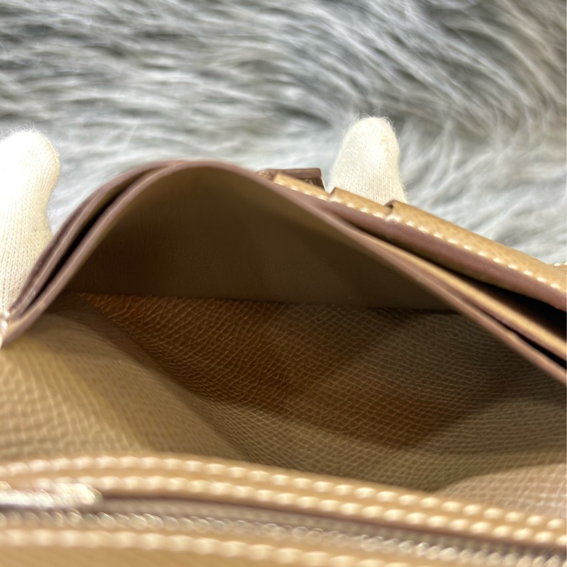 HERMES H Bearn epsom 灰色 銀釦 零錢包 短夾 錢包 信用卡夾 名片夾 皮夾 美品-31