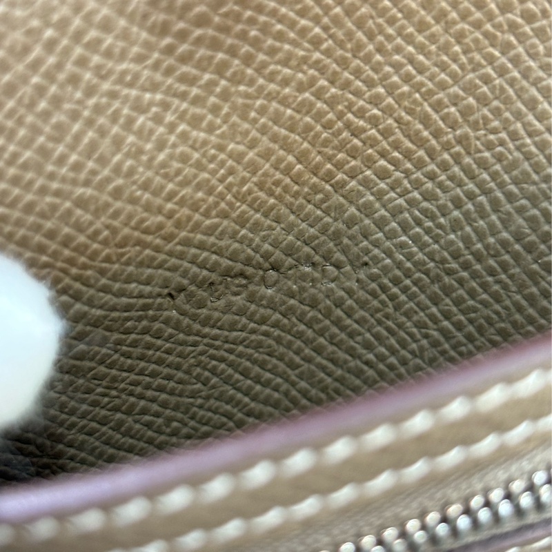HERMES H Bearn epsom 灰色 銀釦 零錢包 短夾 錢包 信用卡夾 名片夾 皮夾 美品-33