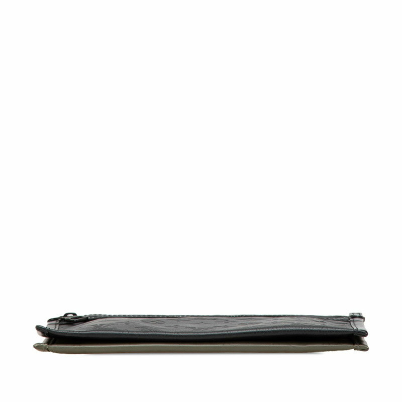 路易威登 Monogram Shadow 扁平斜背包/手拿包/肩背包 M44635 黑色/卡其色皮革 男士 LOUIS VUITTON-2