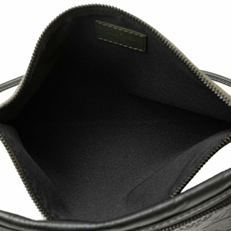 路易威登 Monogram Shadow 扁平斜背包/手拿包/肩背包 M44635 黑色/卡其色皮革 男士 LOUIS VUITTON-7