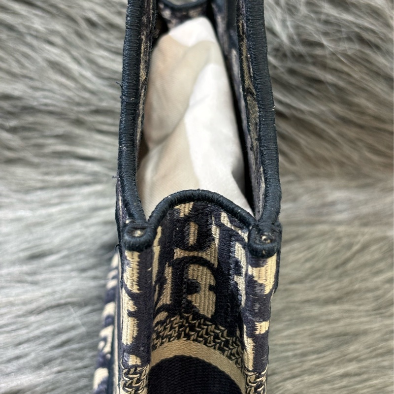 Dior S5475 MINI Oblique BOOKTOTE 藍色 字紋原花老花 緹花 手提包 迷你-1