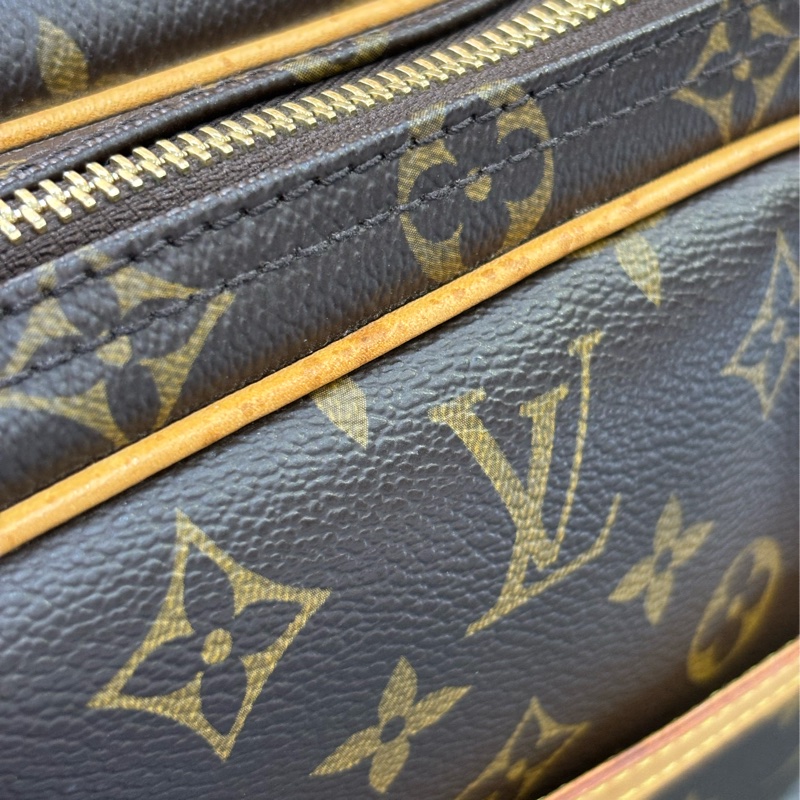 LV M45254 原花 老花 拉鍊 肩背包 斜背包 郵差包 信差包 小 REPORTER 記者包-5