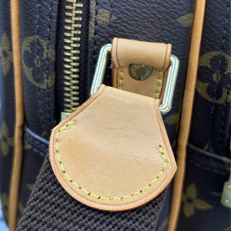 LV M45254 原花 老花 拉鍊 肩背包 斜背包 郵差包 信差包 小 REPORTER 記者包-9