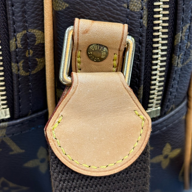 LV M45254 原花 老花 拉鍊 肩背包 斜背包 郵差包 信差包 小 REPORTER 記者包-11