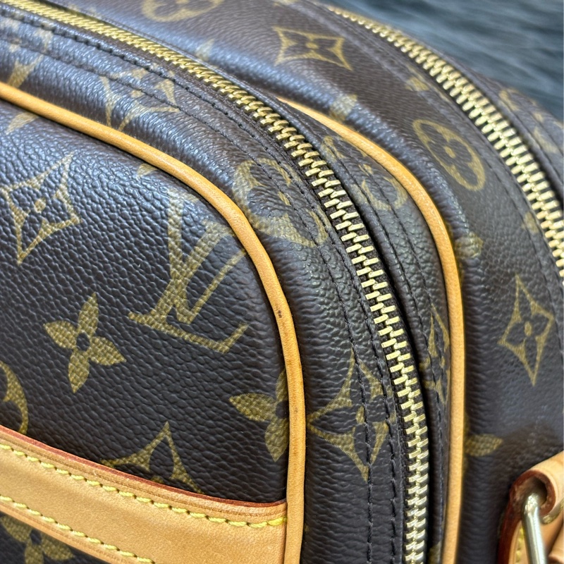 LV M45254 原花 老花 拉鍊 肩背包 斜背包 郵差包 信差包 小 REPORTER 記者包-15