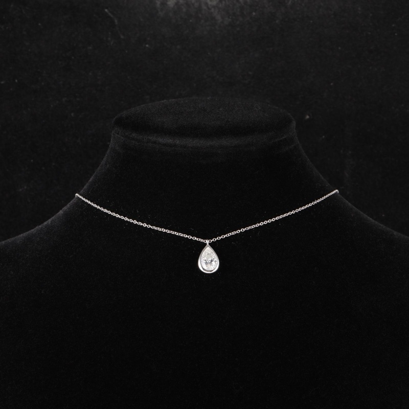 TIFFANY&CO(蒂芙尼) 鑽石 pt950 水滴形水鑽 1.02克拉 VVS1 項鏈-0