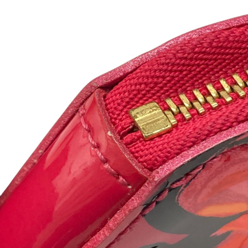 Louis Vuitton M93691 漆皮 零錢包 桃紅-3