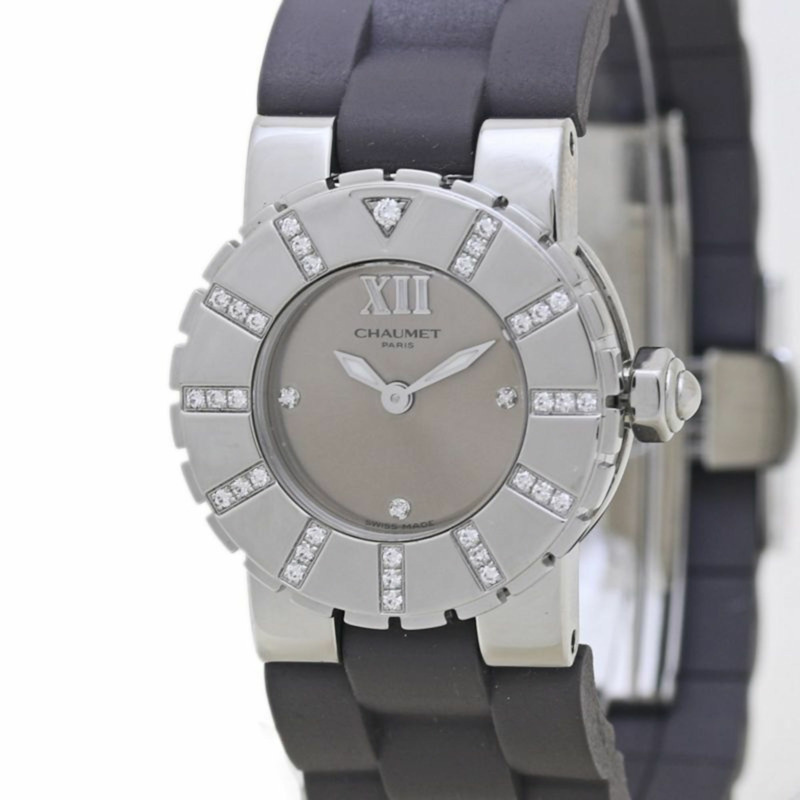 Chaumet Class One SM 鑽石女士腕錶 W06202-16A 不鏽鋼和橡膠 40041-0