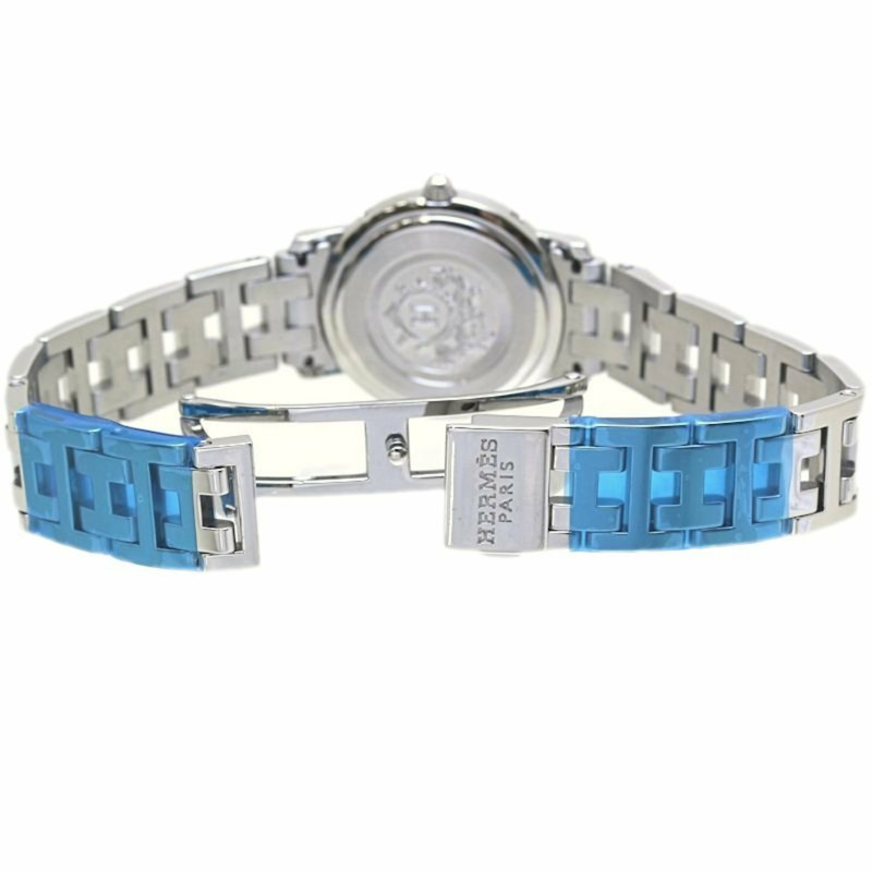 HERMES Clipper Nacrée 白色貝殼腕錶,全新扣,女士,CL4.210.212,3821 不鏽鋼,40044-4