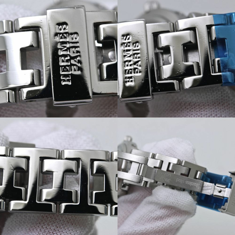 HERMES Clipper Nakreh（舊扣環）女士手錶 CL4.230.215 3869 附 12 顆鑽石錶圈和不鏽鋼錶鍊（40047）-7