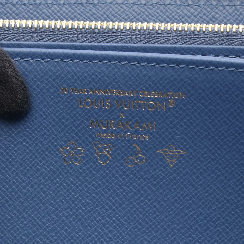 LOUIS VUITTON x 村上隆 Zippy Around 錢包 M23161 牛仔藍 二手 LV-3