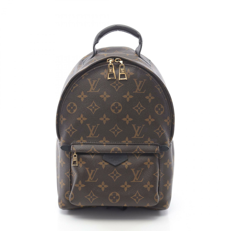 LOUIS VUITTON Palm Springs PM 背包包 M41560 Monogram 帆布 黑色 二手 LV-0