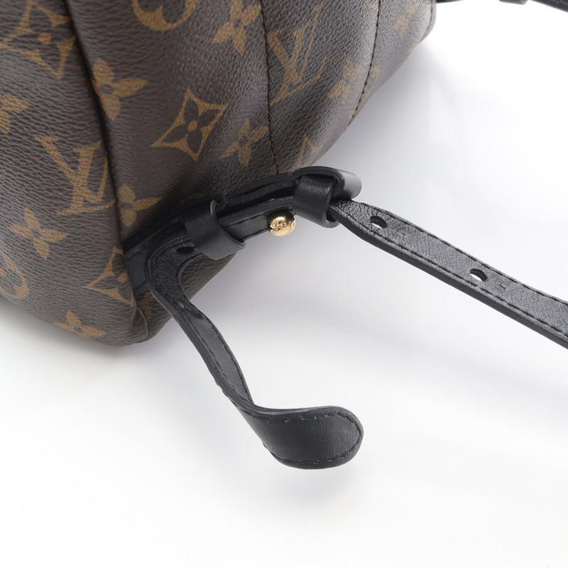 LOUIS VUITTON Palm Springs PM 背包 M41560 Monogram 帆布 黑色 二手 LV-11