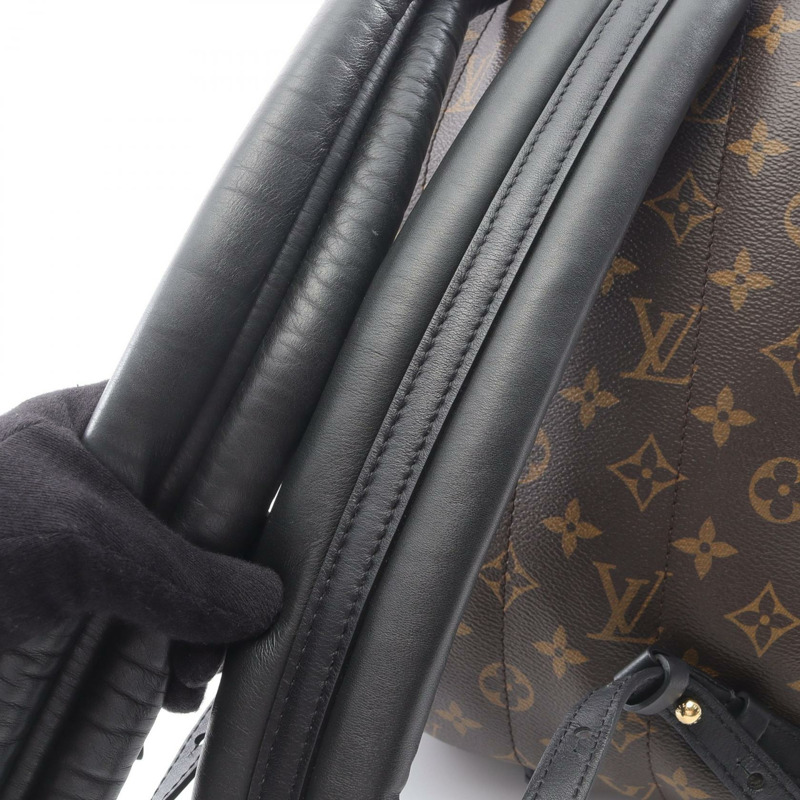 LOUIS VUITTON Palm Springs PM 背包 M41560 Monogram 帆布 黑色 二手 LV-12