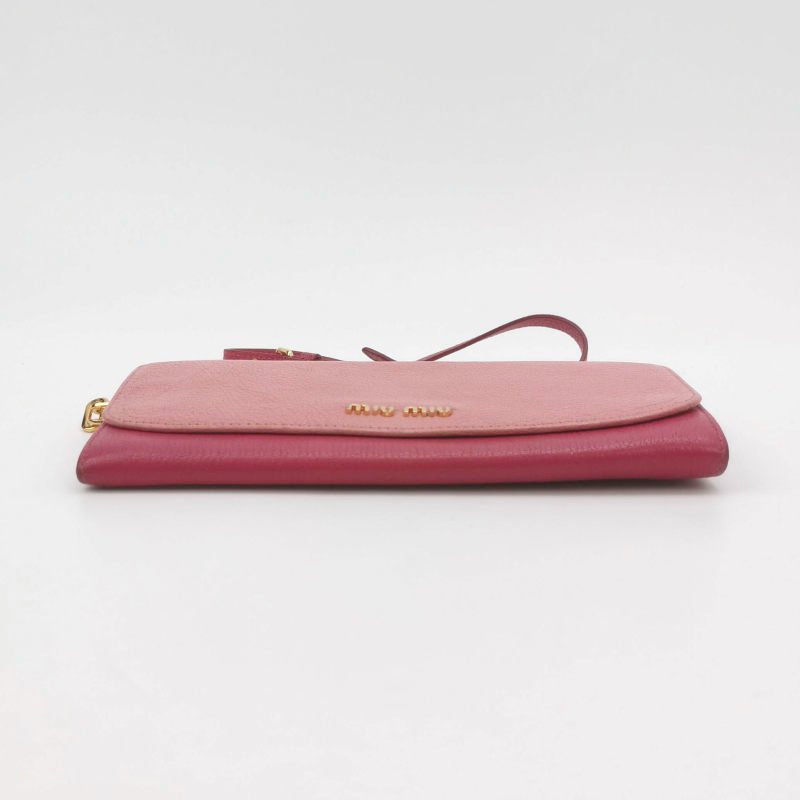 Miu Miu 羊皮 拼色 字母 Logo 斜挎包-3