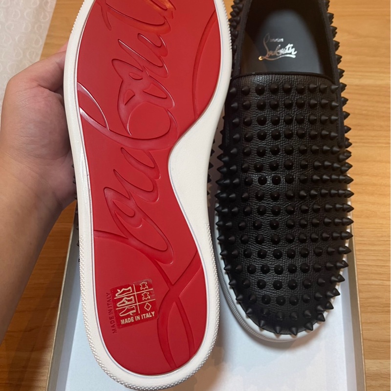 Christian Louboutin Spikeboat Flat 黑色鉚釘鞋-2