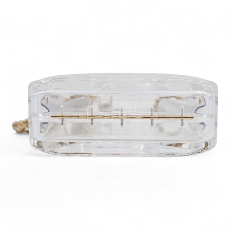 [PRE-OWNED] CHANEL DUBAI BY NIGHT CLEAR PLEXIGLASS GASOLINE TANK MINAUDIÈRE BAG-5