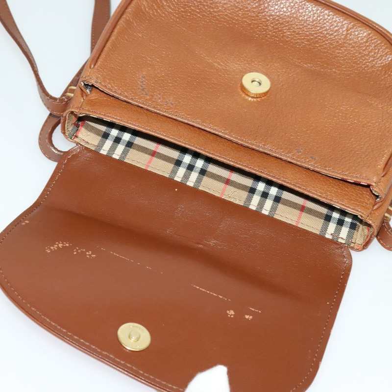 【日本直送】Burberrys 棕色金色皮革單肩包，正品編號 134218-9