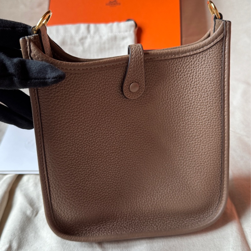 愛馬仕 Hermes Evelyne mini 16 大象灰 金扣 z刻-2