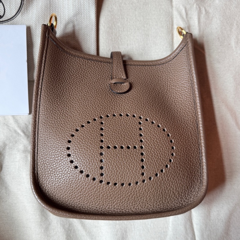 愛馬仕 Hermes Evelyne mini 16 大象灰 金扣 z刻-5