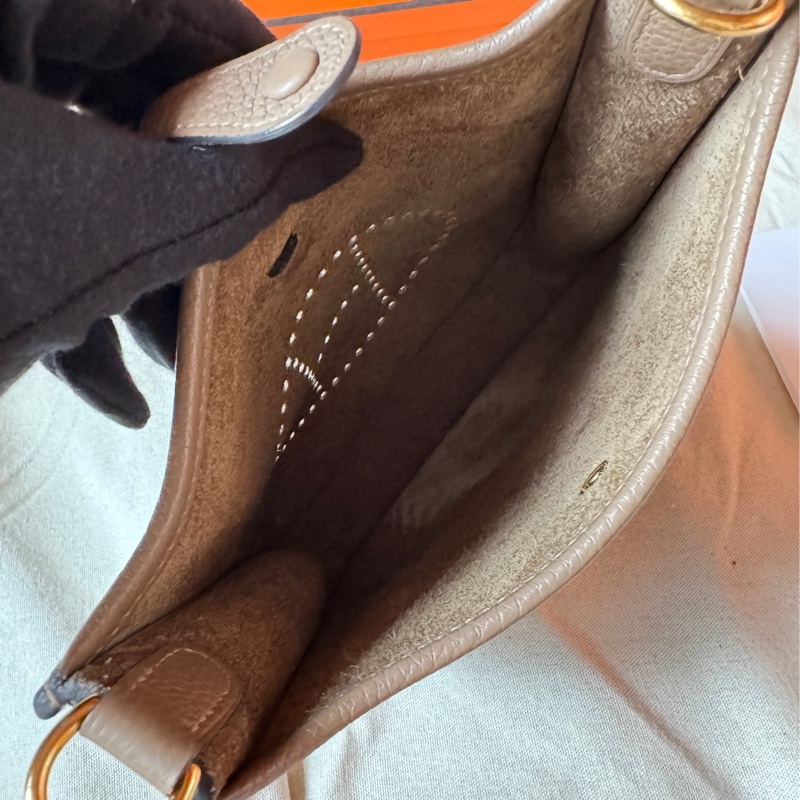 愛馬仕 Hermes Evelyne mini 16 大象灰 金扣 z刻-10