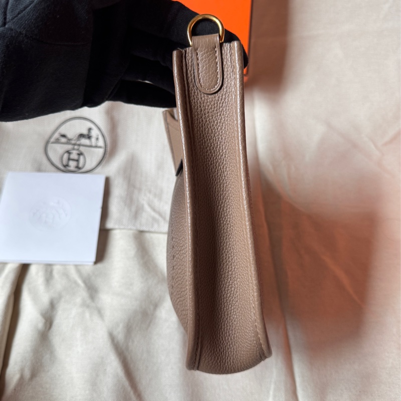愛馬仕 Hermes Evelyne mini 16 大象灰 金扣 z刻-11
