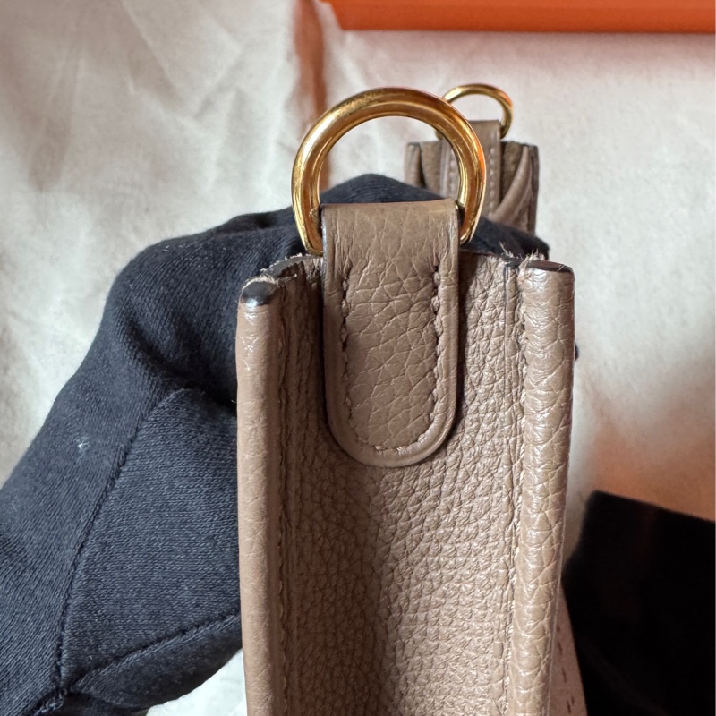 愛馬仕 Hermes Evelyne mini 16 大象灰 金扣 z刻-12