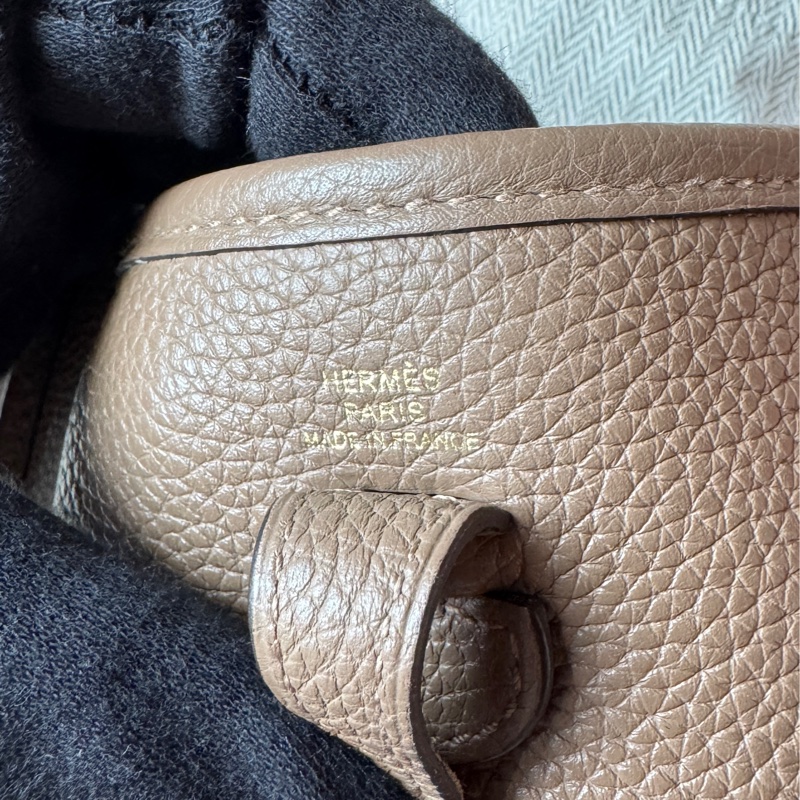 愛馬仕 Hermes Evelyne mini 16 大象灰 金扣 z刻-14