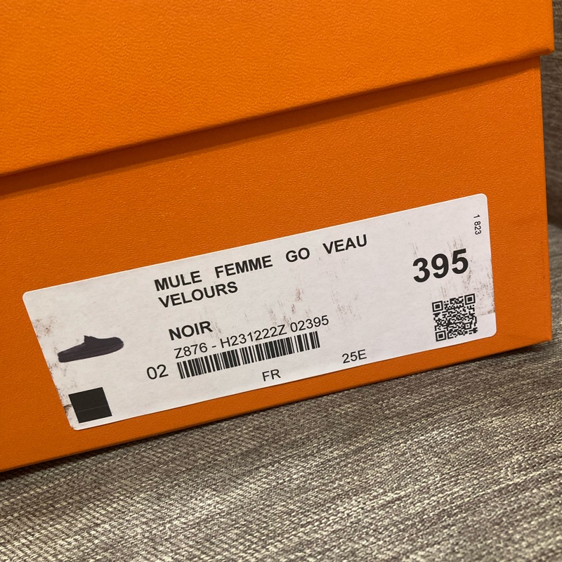 愛馬仕hermes 女式涼鞋 go穆勒鞋 黑色 尺寸39.5 麂皮面❤️-5