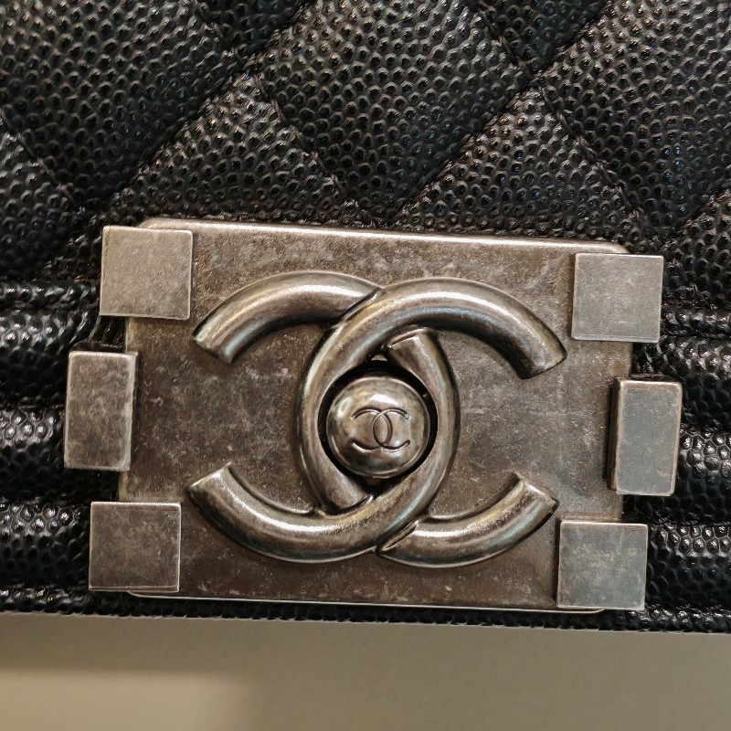 Chanel medium boy 
荔枝牛皮銀扣-20