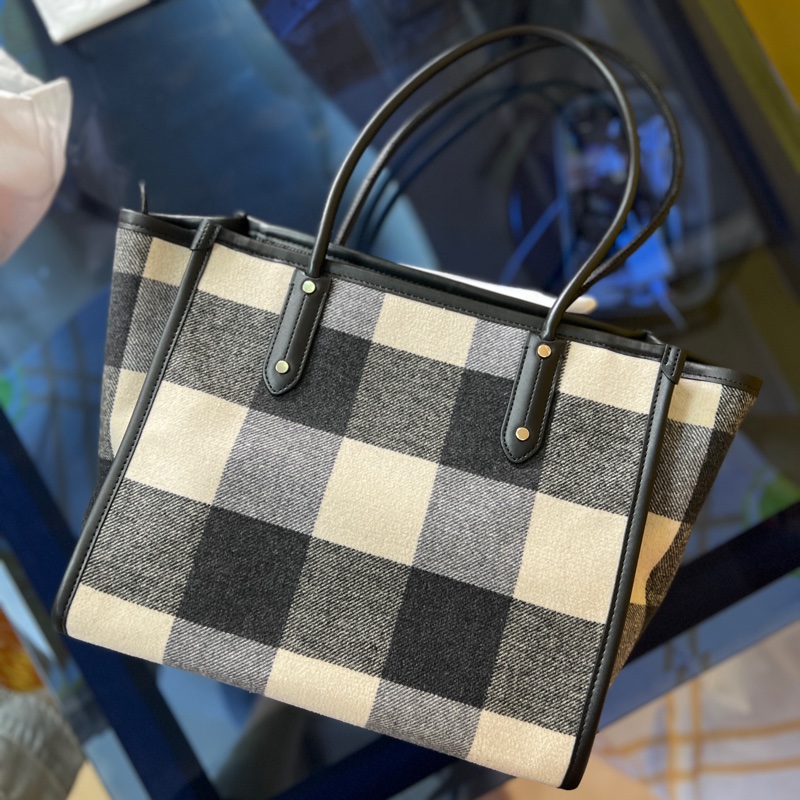 Kate Spade Ella Festive Check Fabric Tote-1