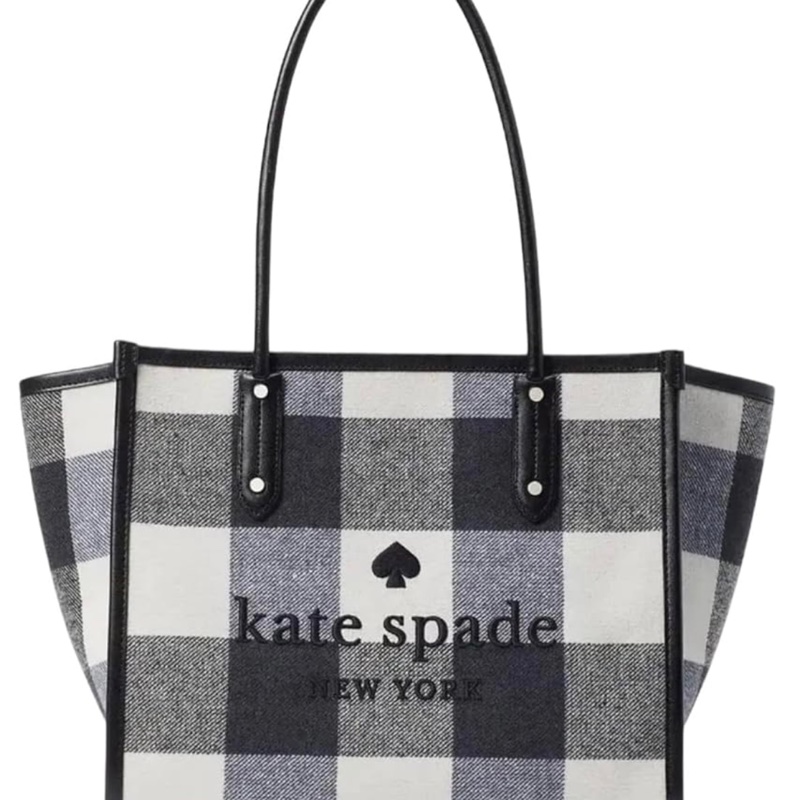 Kate Spade Ella Festive Check Fabric Tote-4