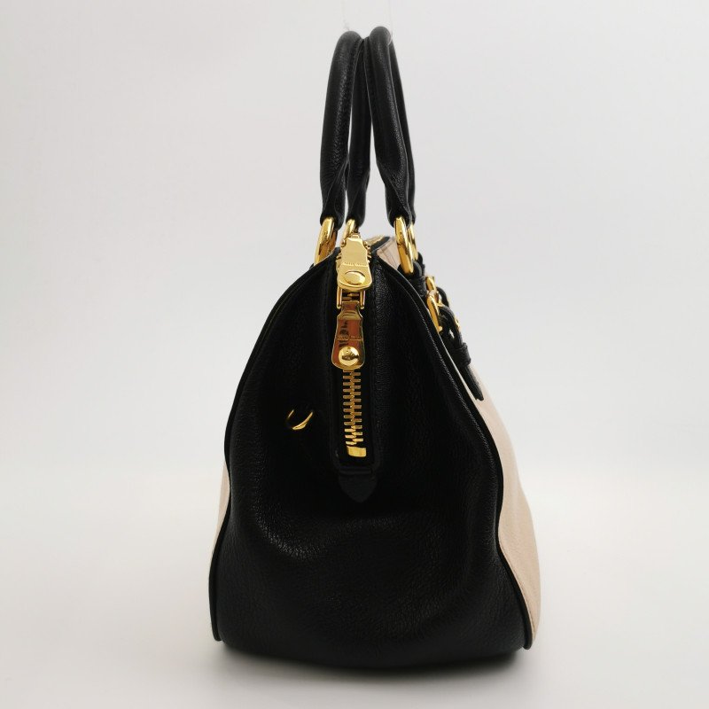 Miu Miu 羊皮 拼色 字母 Logo 斜背包 單肩包-4