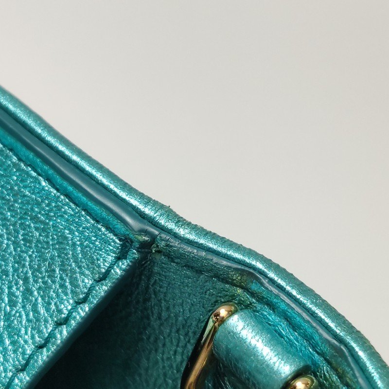 Miu Miu 羊皮 純色 褶皺 水鑽扣 斜背包 單肩包-15