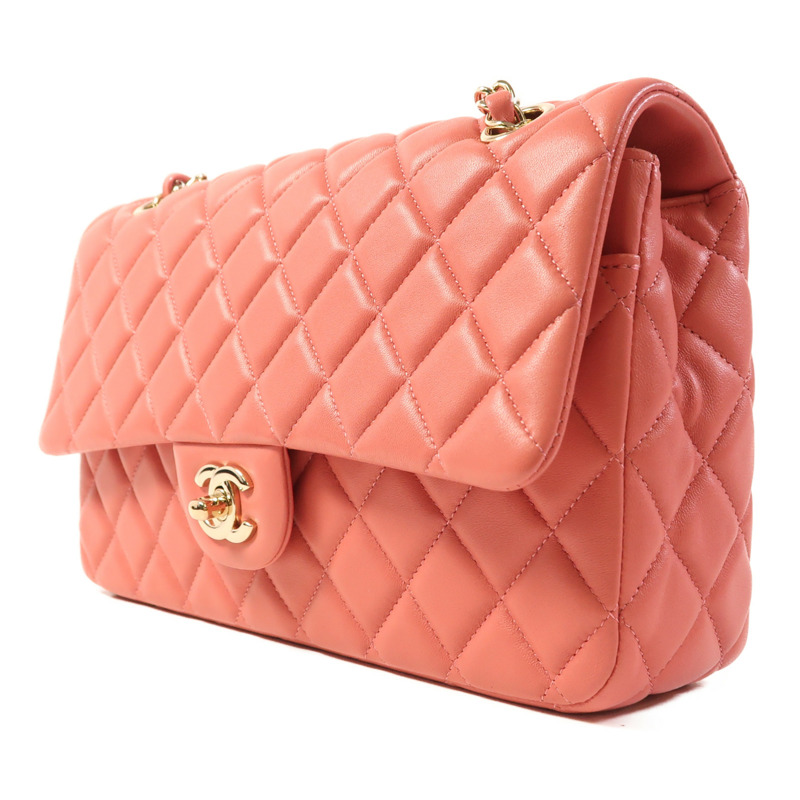 CHANEL 羊皮皮革Chain Shoulder金扣肩背袋-2