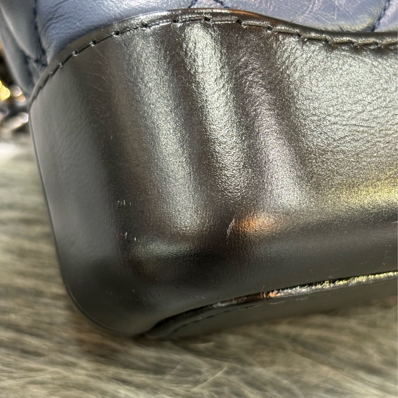 CHANEL A91810 gabrielle HOBO 20公分 缺貨款 黑色 藍色 雙色 撞色 流浪包 斜背包 肩背包 側背包-20