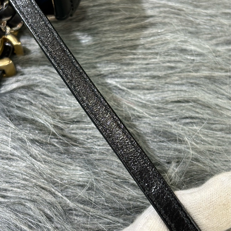 CHANEL A91810 gabrielle HOBO 20公分 缺貨款 黑色 藍色 雙色 撞色 流浪包 斜背包 肩背包 側背包-29