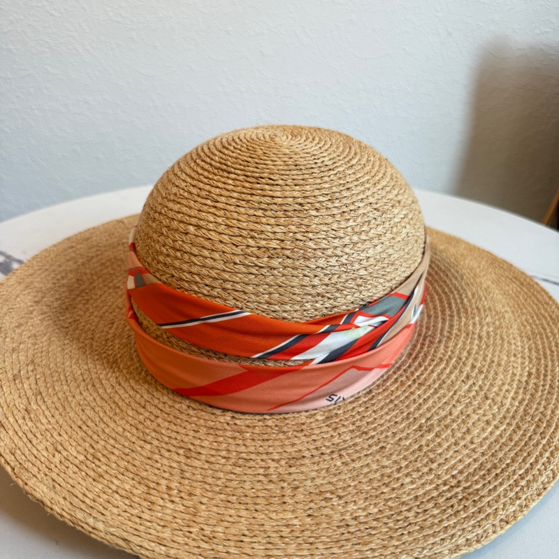 Hermes草編帽 海邊必備 顯臉小-0