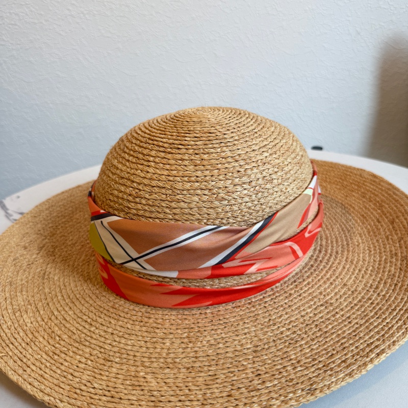 Hermes草編帽 海邊必備 顯臉小-9
