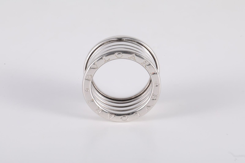 BVLGARI(寶格麗) B.ZERO1 彈簧戒指 四圈 18K白金 52 白金-2