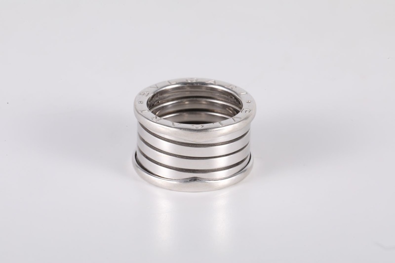 BVLGARI(寶格麗) B.ZERO1 彈簧戒指 四圈 18K白金 52 白金-3